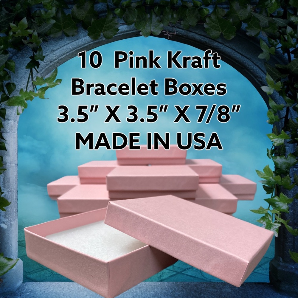 10 Pink Bracelet Boxes CLEARANCE - Picture 3 of 6